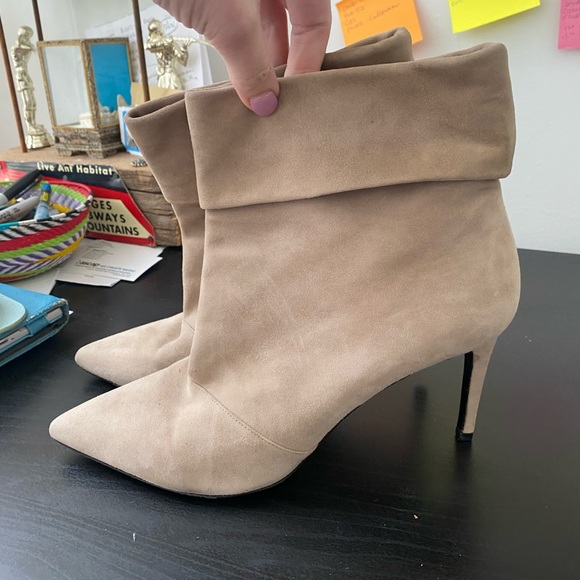 YSL Yves Saint Laurent khaki suede booties size 40 - Picture 3 of 8